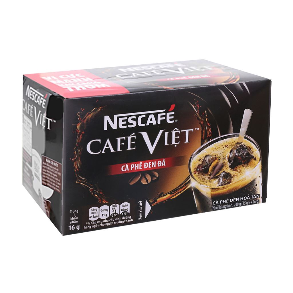 Cà phê đen đá nescafé café việt 240g