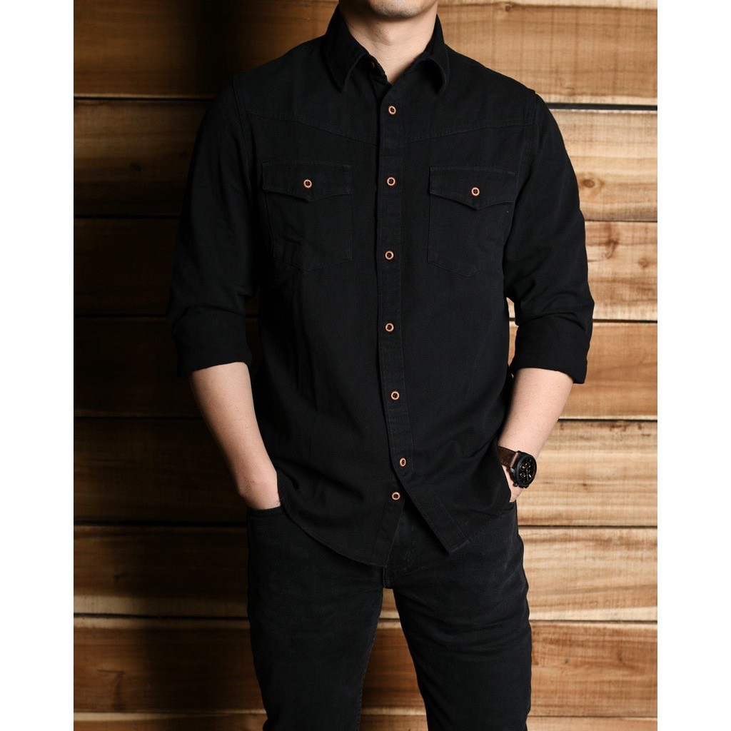  Áo sơ mi tay dài from rộng chất vải kaki MVP cao cấp. 