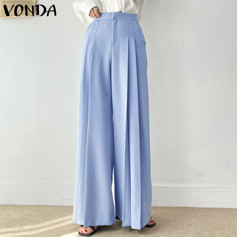VONDA Womens Formal Elegant Dress Pants Work Ladies Office OL