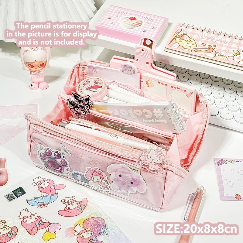 TEMPAT PENSIL KOREA MULTI SEKAT UKURAN JUMBO