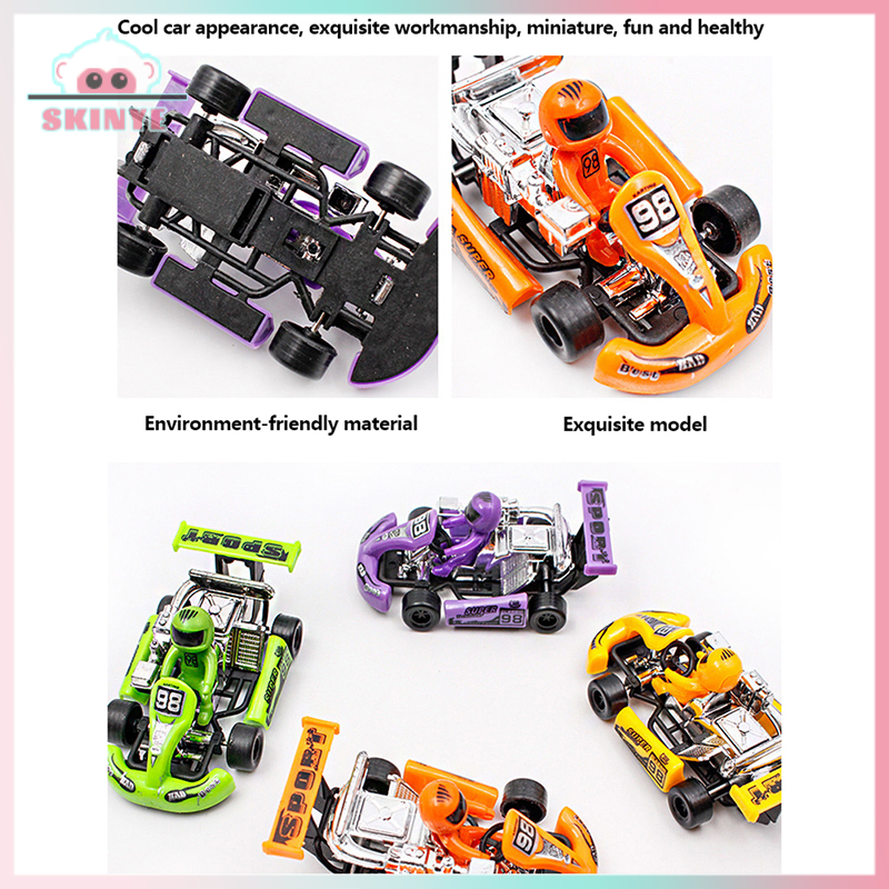 Skinye [Hàng sẵn có] kawayi đáng yêu cho trẻ em kéo lại sức mạnh đua xe xe ô tô nhựa Điện Kart xe đồ chơi câu đố trẻ em