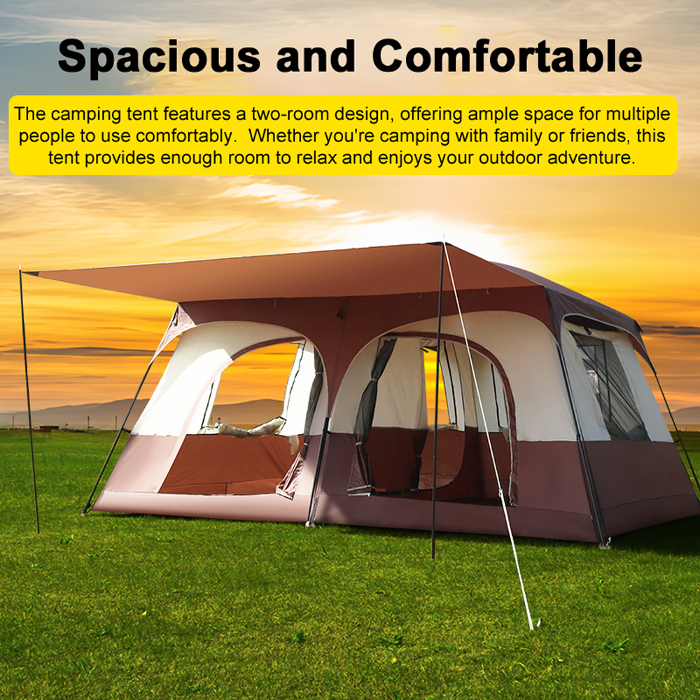 LIXADA Tent Breathable And 2 Rooms Family With 2 Rooms Family Cabin Tent Rooms Family Cabin Tent With 2 Breathable And Rainproof Cabin Tent Breathable And Rainproof Outdoor Buzhi Tent Tent Huiop · v2
