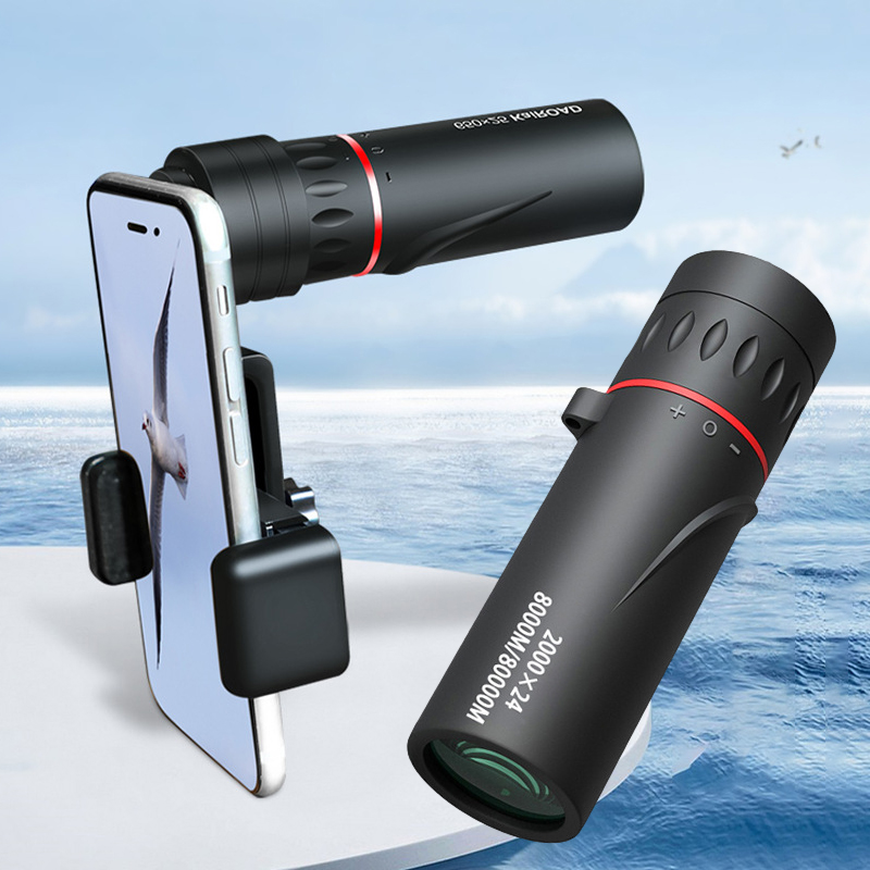 กล้องถ่ายรูปและอุปกรณ์ถ่ายภาพ MiniCar 2000x2 4 กล้องส่องทางไกลแบบหนึ่งตา HD กลางแจ้งมินิแบบพกพากล้องส่องทางไกลโทรศัพท์ขาตั้งคลิปหนีบกล้องโทรทรรศน์ดูนกการตั้งแคมป์