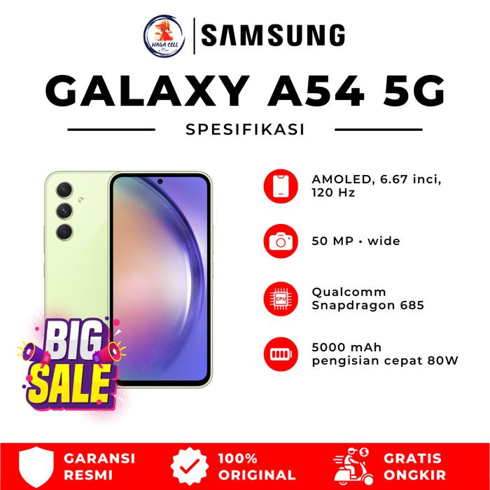 [CLEARN SALE] Samsung Galaxy A54 5G | Layar AMOLED 120Hz | Kamera 50MP OIS | IP67 | Garansi Resmi - BLACK, 8/128GB Harga  5,999,000 Ringgit*Penghantaran Percuma