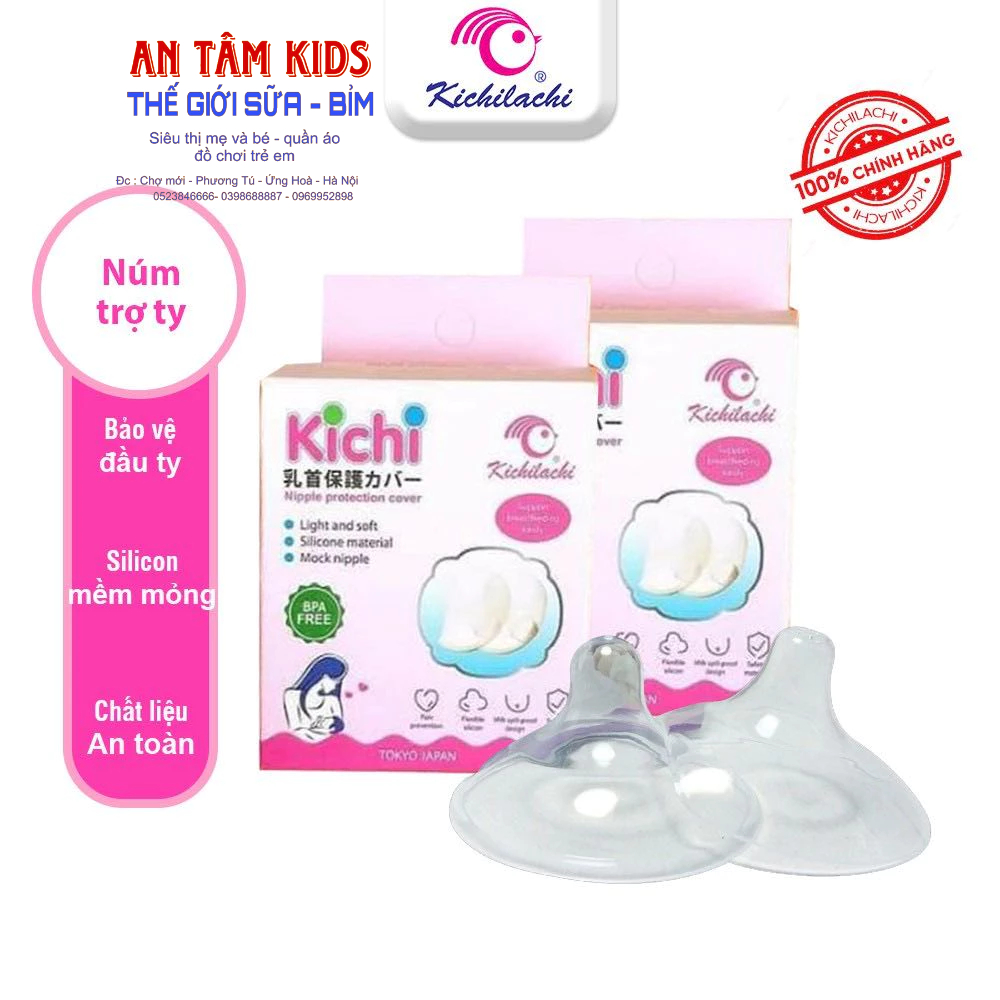 Núm Trợ Ti Kichi Cao Cấp siêu mềm dụng cụ đắc lực hỗ trợ cho các mẹ đang khó tập cho bé ti trực tiếp