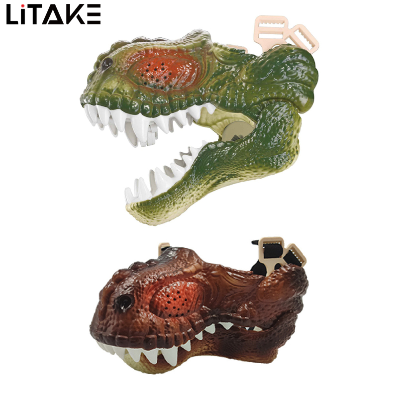 Funny Dinosaur Mask With Spray Light Sound Changing Mouth Movable Halloween Mask Toys For Boys Girls Party Gifts ราคา 433 บาท*ส่งฟรี