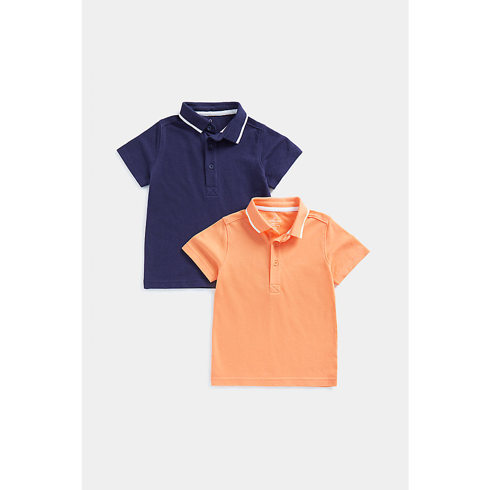 Mothercare Coral And Navy Polo Shirts - 2 Pack ราคา 545 บาท*ส่งฟรี
