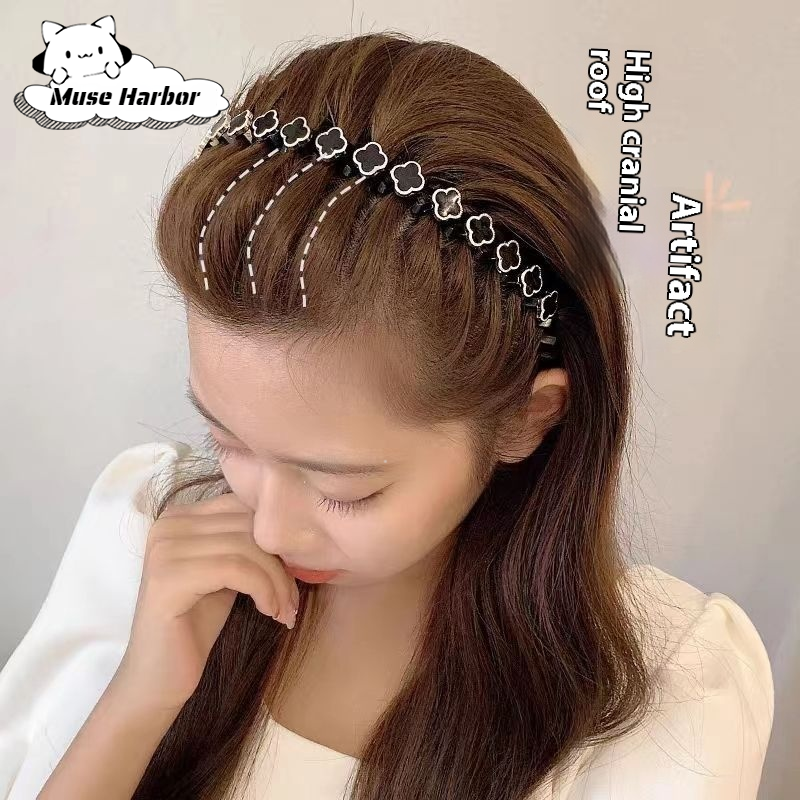 Muse Harbor คาดผมลูกปัดคลื่นสำหรับผู้หญิง คลิปผมหน้ากันเลื่อน คาดผม ราคา 12 บาท*ส่งฟรี