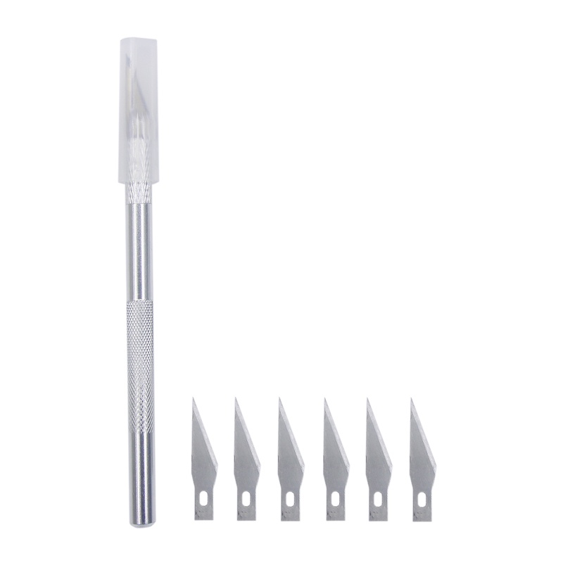 Dao điêu khắc dao trổ cán bạc kèm 5 lưỡi dự phòng -Lumbley