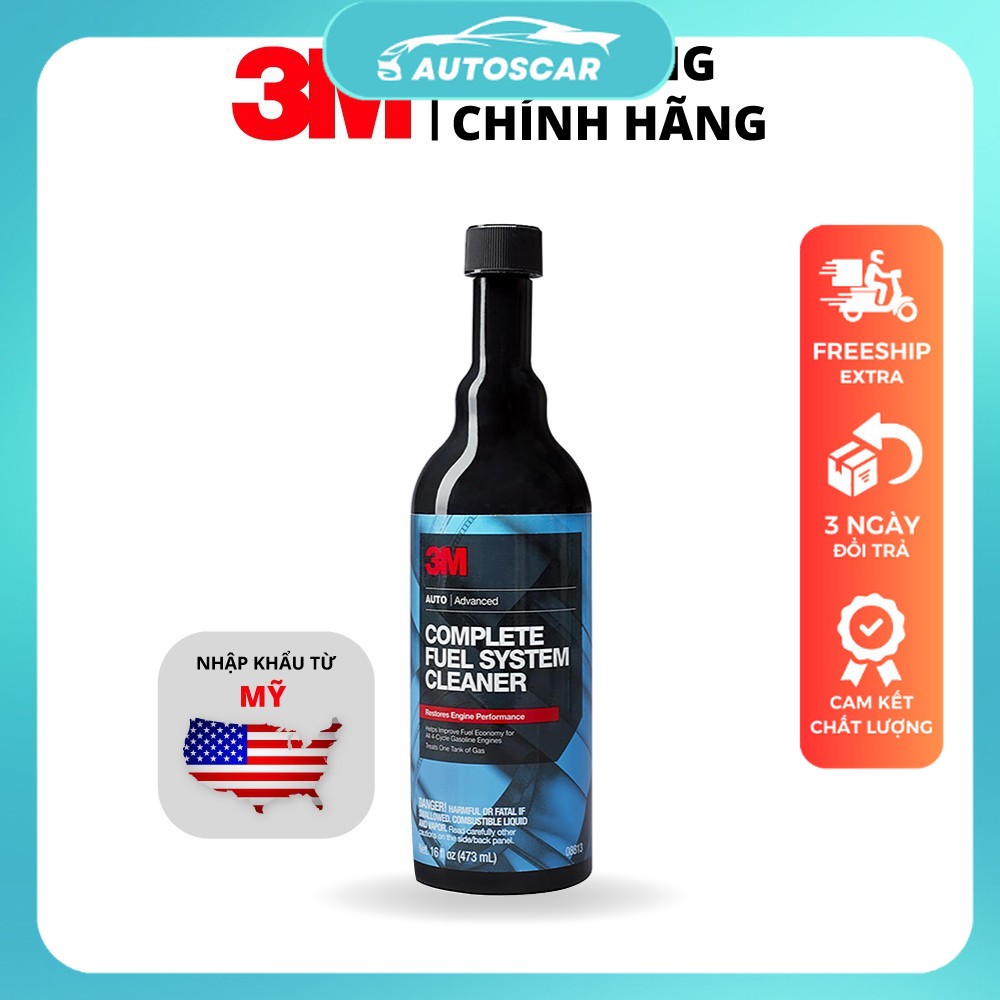 Dung Môi Phụ Gia Xăng 3M Complete Fuel System Cleaner 08813 473ml