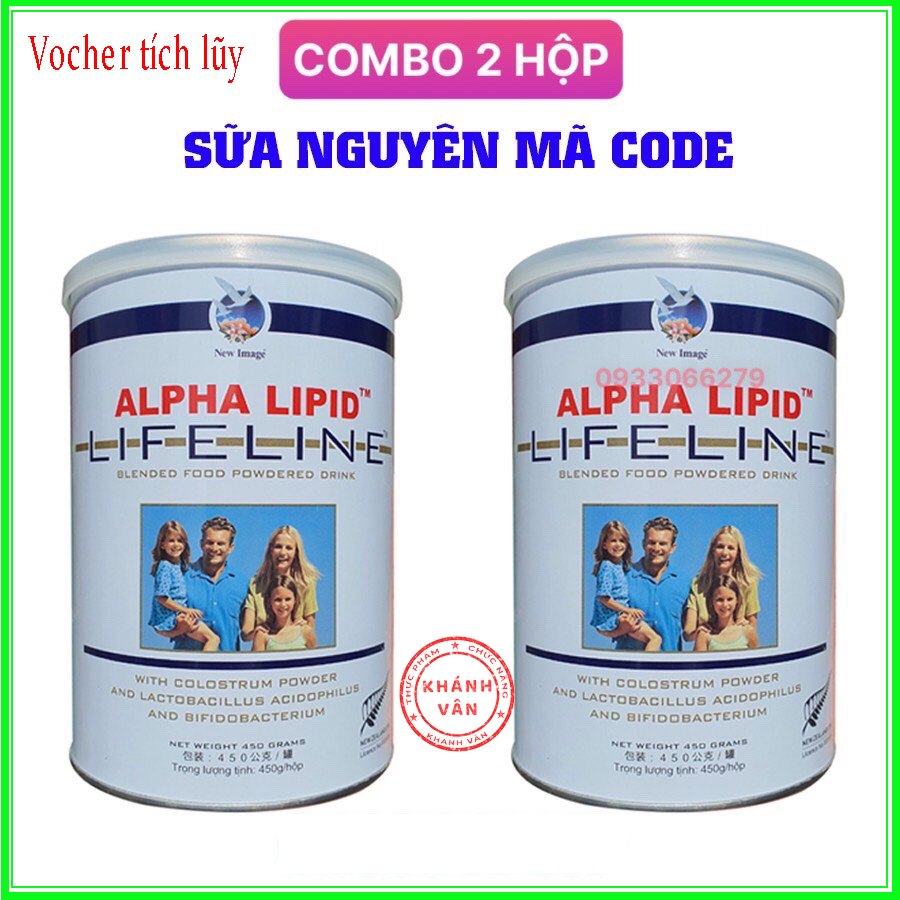 COMBO 2 Hộp Sữa non Alpha Lipid Lifeline 450g Vocher Tích Lũy