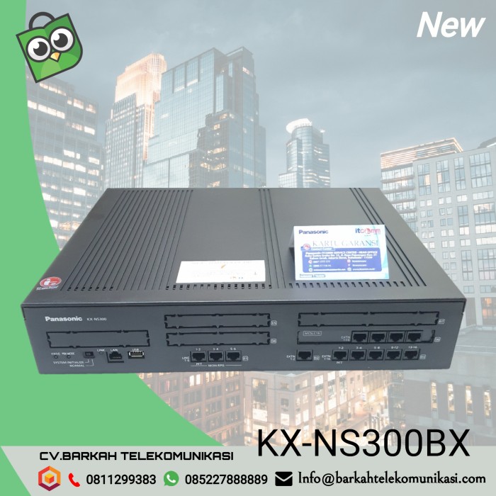 PABX PANASONIC KX-NS300 KAP. 32 EXTENSION GARANSI RESMI IT-COMM Harga 28,020,000 rupiah*Gratis Ongkir