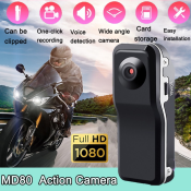 MD80 Mini Action Camcorder: Fast Delivery, Connects to Cellphone