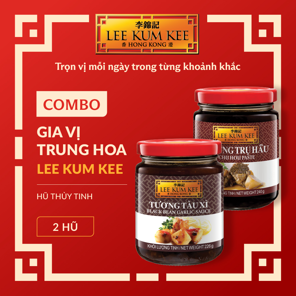 [Đơn 150K Tặng Gói Sốt] Combo Gia vị Trung Hoa LEE KUM KEE gồm 01 Hũ Tương tàu xì 226 gram & 01 Hũ Tương Trụ Hầu 240 gram