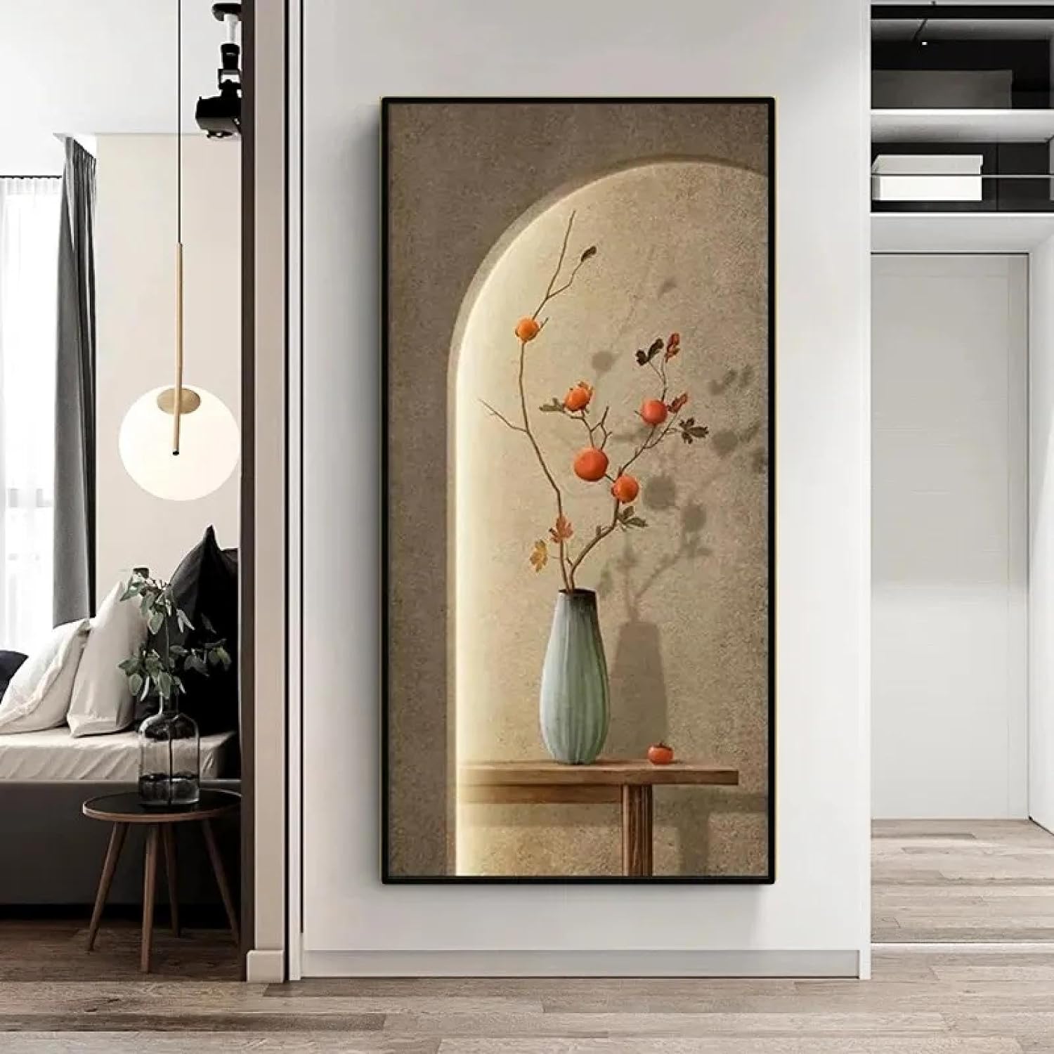 Natural Plants and Flowers Canvas Painting Poster Art Wall Print Picture for Bedroom Living Room and Porch Wall Decoration 1PCS Wooden Inner Framed or Frameless (or Black Aluminum Alloy Framed)