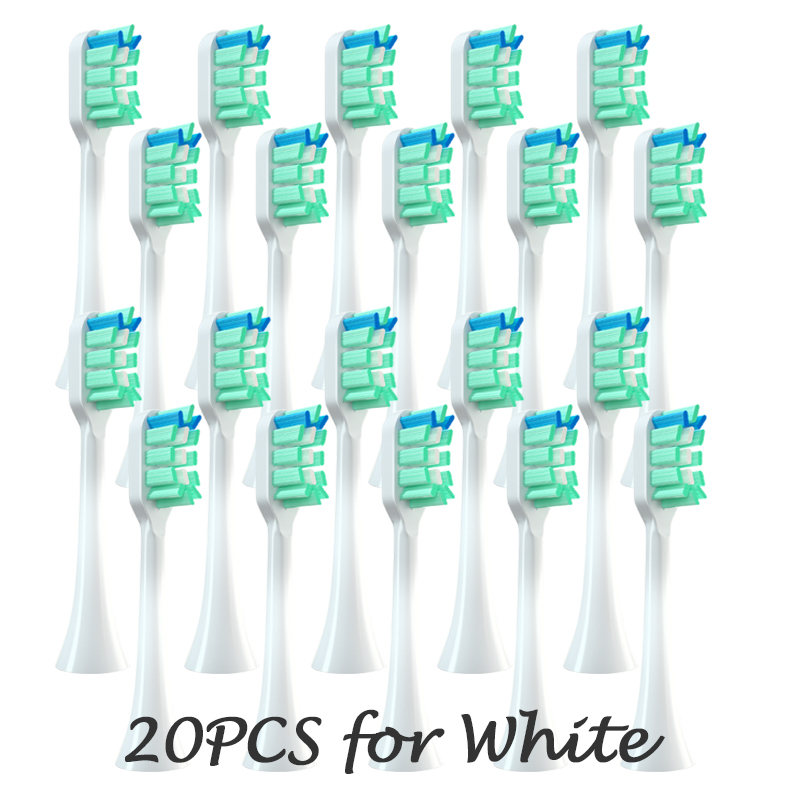 20/50PCS For Apiyoo P7/Y8/SVP Brush Heads Replacement Soft Dupont Bristle Sonic Electric Toothbrush Brush Nozzles Vacuum Bristle