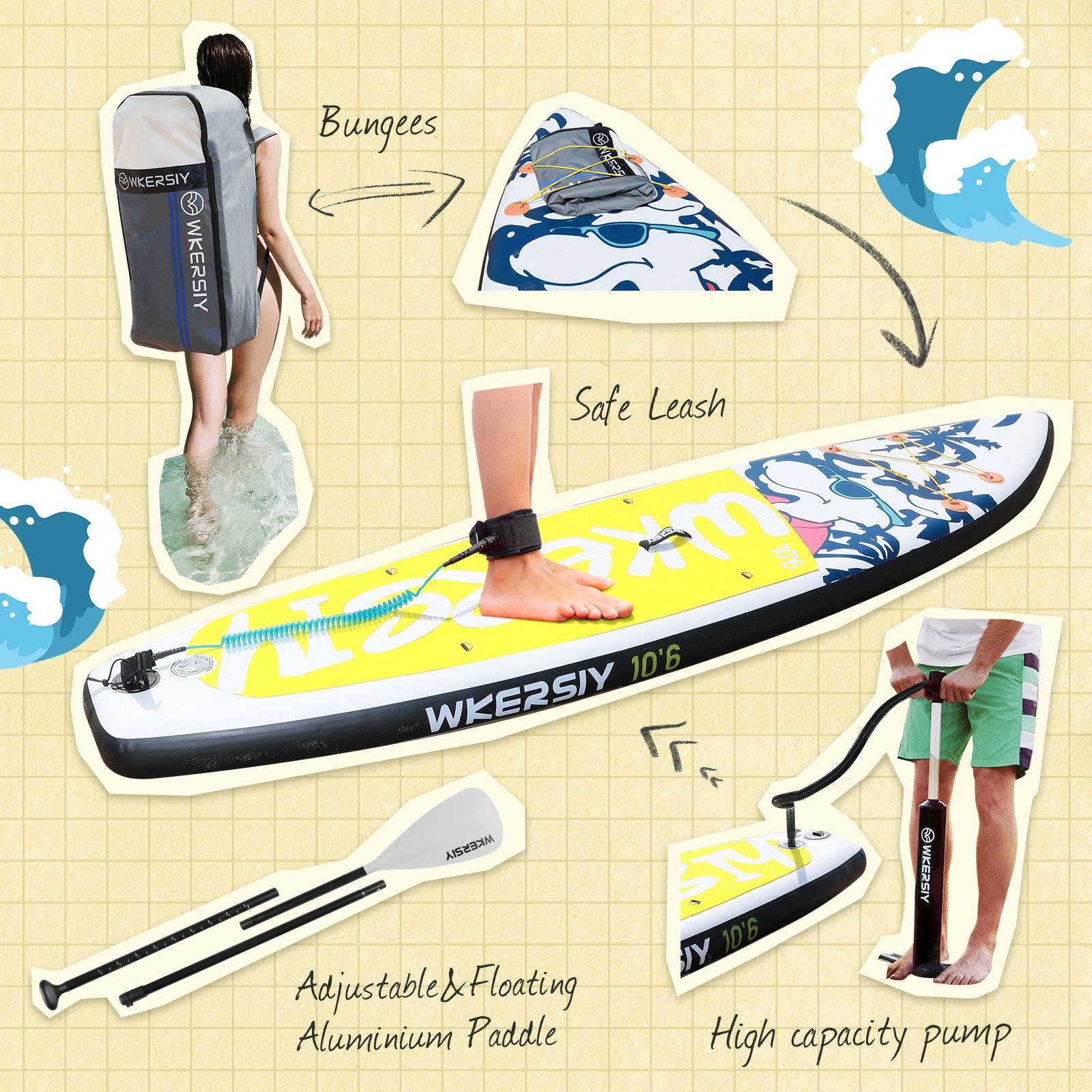 Baoblaze Inflatable Surfing Board Paddleboard with Bag Accessories Repair Surfboard Standup Paddle Board for Adults Water Sports ราคา 14,771 บาท*ส่งฟรี