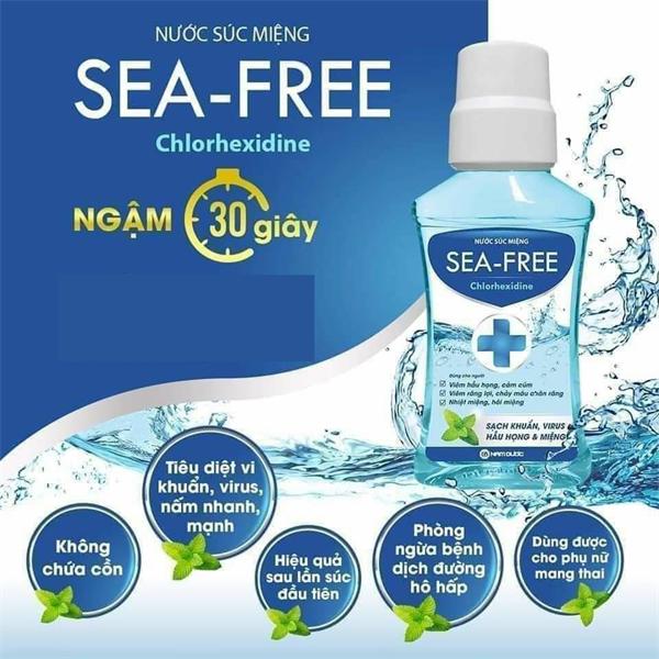 Nước súc miệng diệt khuẩn Seafree Chlorhedixine 250ml/chai