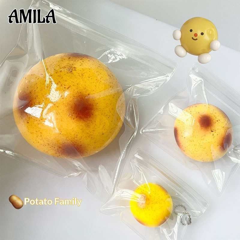 AMILA Giant Squishy Potato Stress Relief Toy with Slow Rebound and Fluid Texture for Relaxation and Fun ราคา 28 บาท*ส่งฟรี