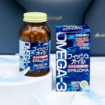 Viên uống dầu cá Omega 3 bổ mắt, bổ não Orihiro Nhật Bản 180 viên