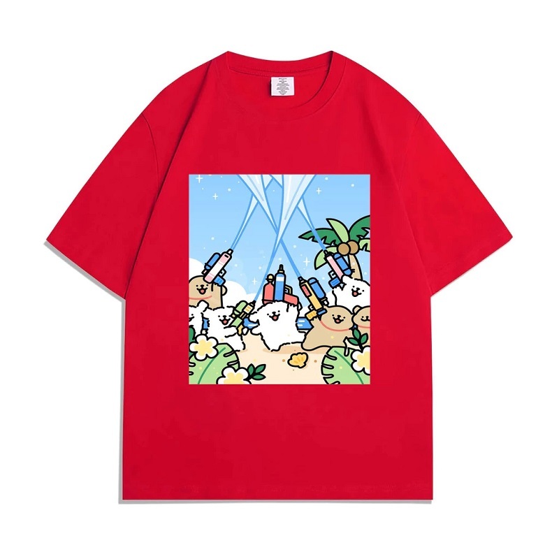 Top.street เสื้อลาย สงกรานต์ เสื้อยืดoversize 'ปาร์ตี้สัตว์เลี้ยงน่ารัก' songkran tshirt cotton100% 2025 unisex 3xl ราคา 139 บาท*ส่งฟรี