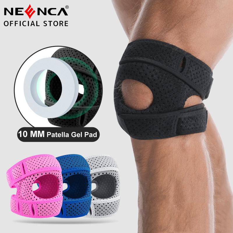 Neenca xương bánh chè Băng cố định gối cho quần vợt cầu lông, nén kép có thể điều chỉnh xương bánh chè hỗ trợ gân Dây đeo với ổn định cho meniscus nước mắt, viêm khớp, viêm gân, Relief đau, phục hồi, chạy, người đàn ông và phụ nữ