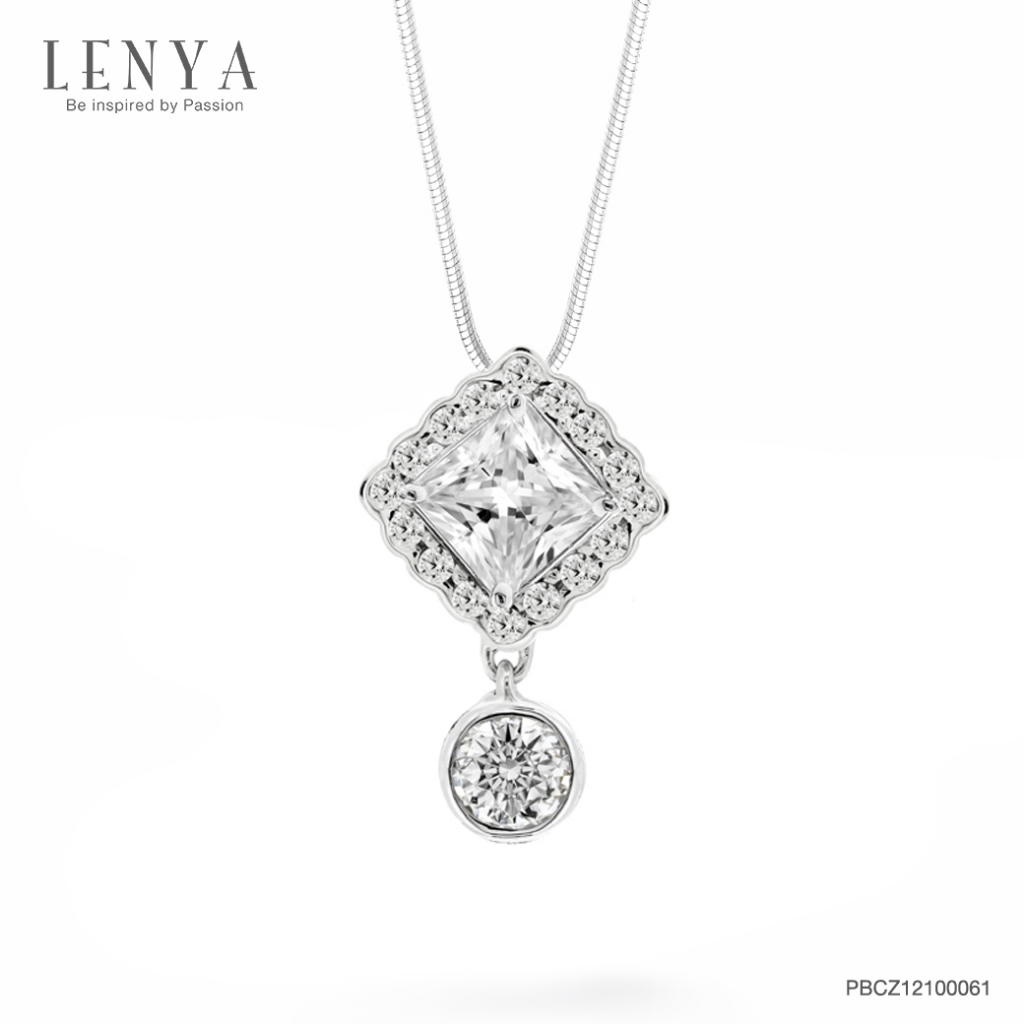 Lenya Cz Diamondlike Pendant Enhances Your Look for Comfortable Everyday Wear. Size 5.5 Mm. Brass Body with White Gold Plating. ราคา 1,590 บาท*ส่งฟรี