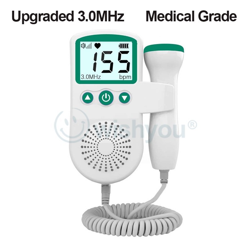 【5 Years Warranty】Upgraded 3.0MHz Fetal Doppler Baby Heartbeat Detector Monitor Women Home Fetal Rate Detector Baby 胎心仪