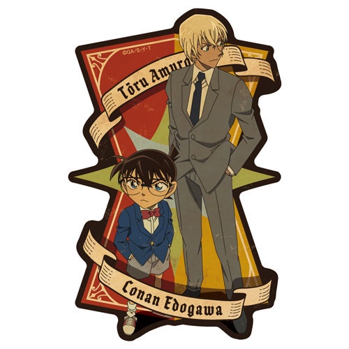 Móc khóa Detective Conan Travel Sticker 9. Conan & Haibara Ai Amuro Phụ kiện trang trí túi xách Balo