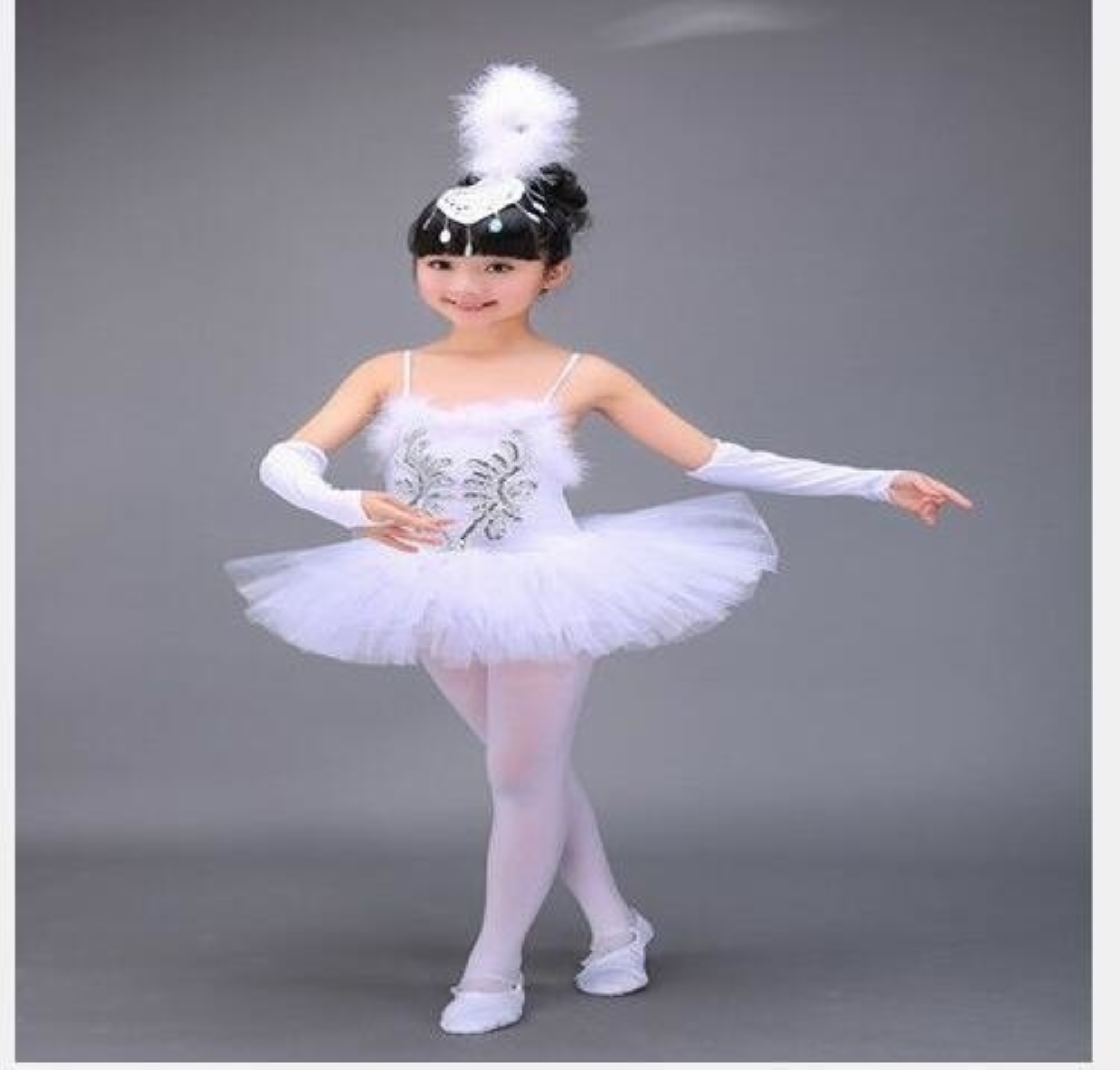 White Ballet Ballet Dress Children s Swan Lake Kids Belly Dance Costumes