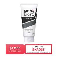 Biore Mens Black And White Double Scrub Facial Wash