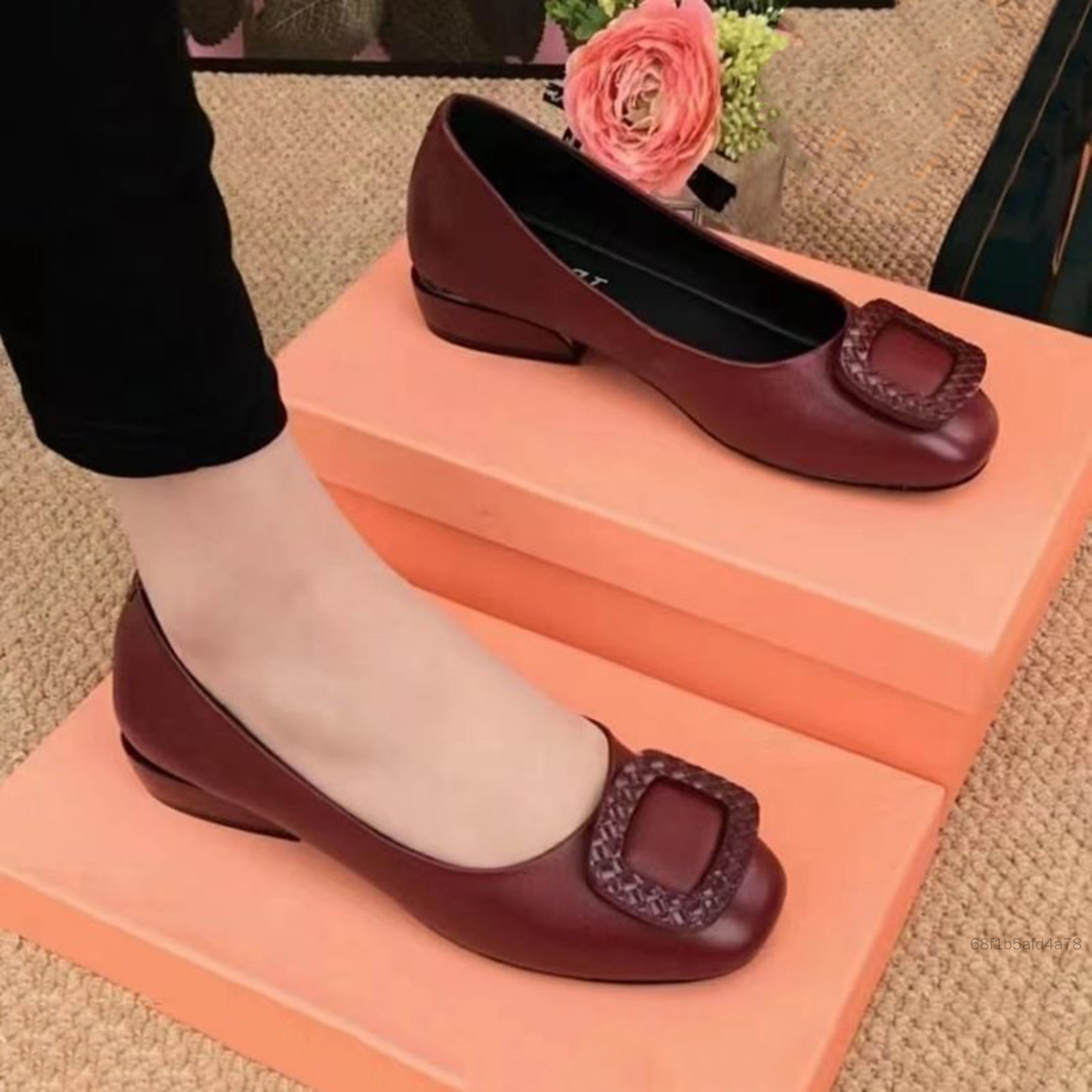 Phụ nữ PU da cổ điển giày cao gót bơm mềm cổ điển chắc chắn đôi giày thoải mái cho hàng ngày mặc quần áo mùa hè UYYT-VN - 5