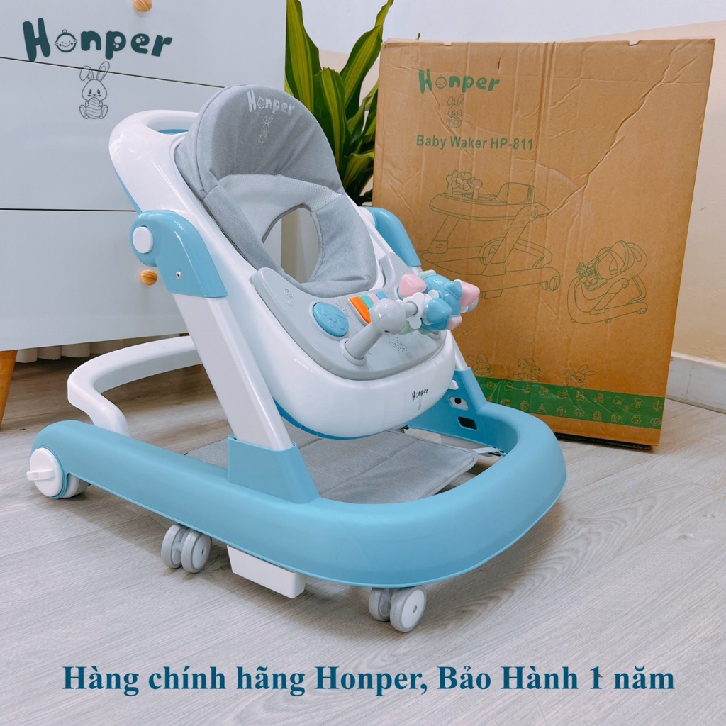 Xe tròn tập đi cho bé honper cao cấp kèm hộp nhạc