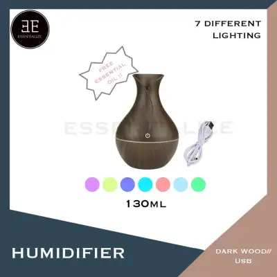 [SG Seller Ready Stocks] Humidifier Diffuser Essential Oil Aroma 7 LED Lights USB