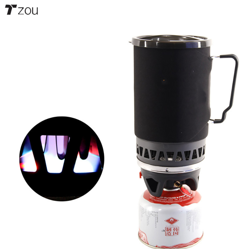 Tzou [In Stock] Outdoor Gas Stove Portable Windproof Gathering Energy Multi-functiongas Burners For Camping Emergency