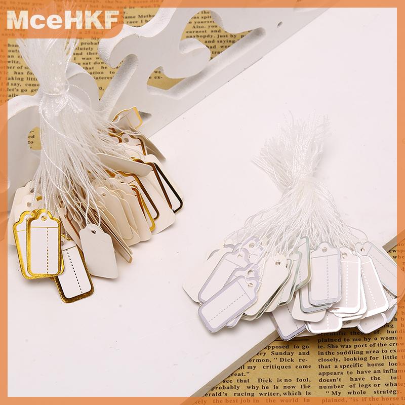 ❤❤❤Hot Sale MceHKF 200 cái giá nhãn thẻ đồ trang sức giá nhãn thẻ giấy hình chữ nhật trống tag