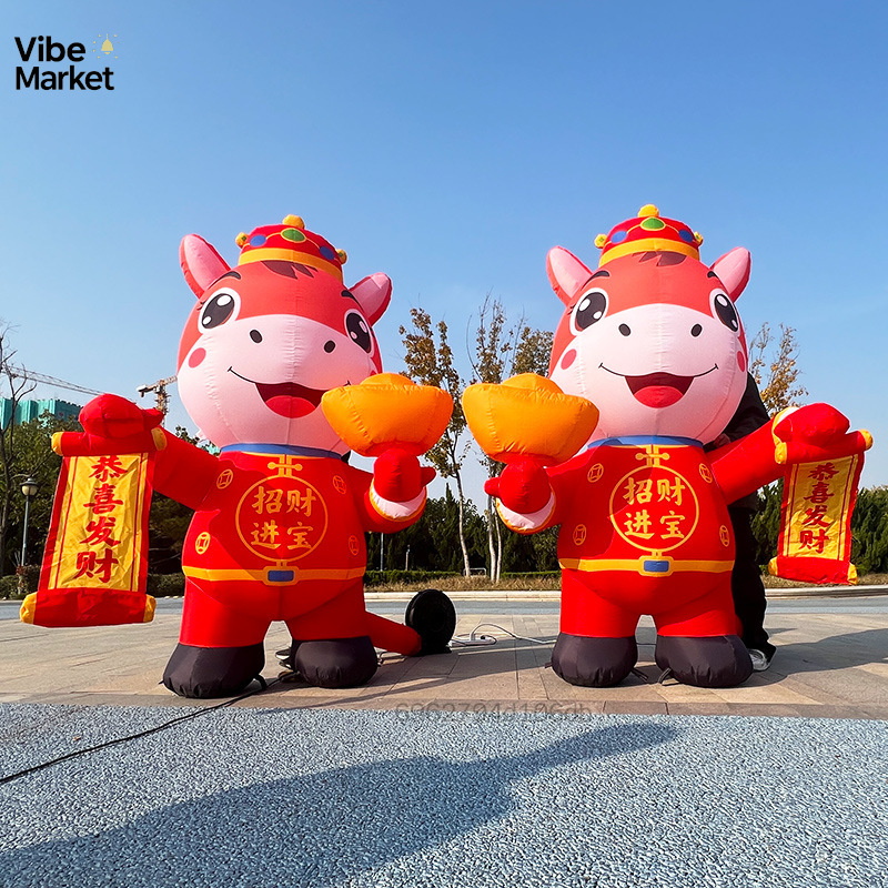 มาสคอตการ์ตูนม้าพองเทพเจ้าแห่งความมั่งคั่งปี 2026 สำหรับตกแต่งงานฉลอง ราคา 5,535 บาท*ส่งฟรี