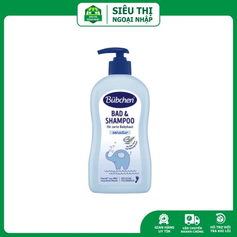 Sữa tắm gội Bubchen Bad and Shampoo 400ml cho da nhạy cảm, cho bé