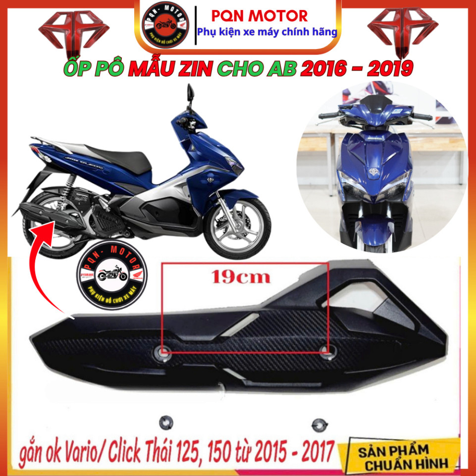 [AB 2016 – 2019] Ốp Pô Cho Air Blade 2016 – 2019, Vario/ Click Thái 2015 – 2017; Cặp Thảm Để Chân