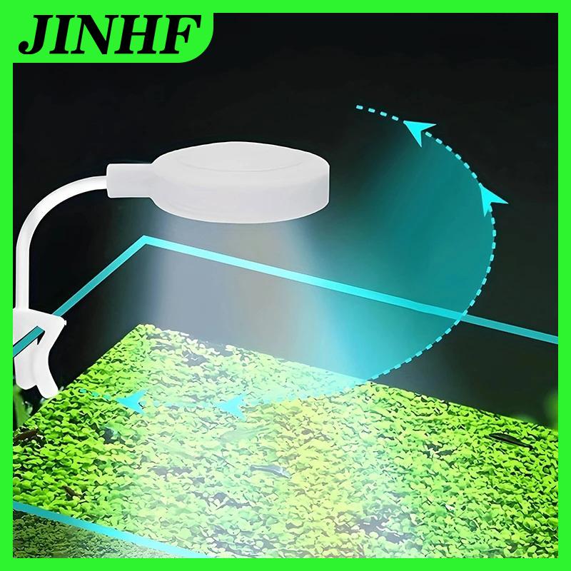 JINHF Ánh sáng hồ cá với Bộ chuyển đổi dẫn clip trên bể cá ánh sáng, nhỏ Quang phổ đầy đủ USB ánh sáng 360 ° xoay ánh sáng Giá 60,246 Đồng*Miễn phí vận chuyển