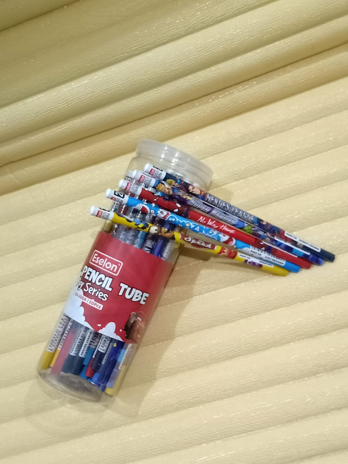 50 PCS PENSIL KARAKTER ESELON / 1 TABUNG PENSIL 2B / PENSIL MURAH / PENSIL TABUNG 2B
