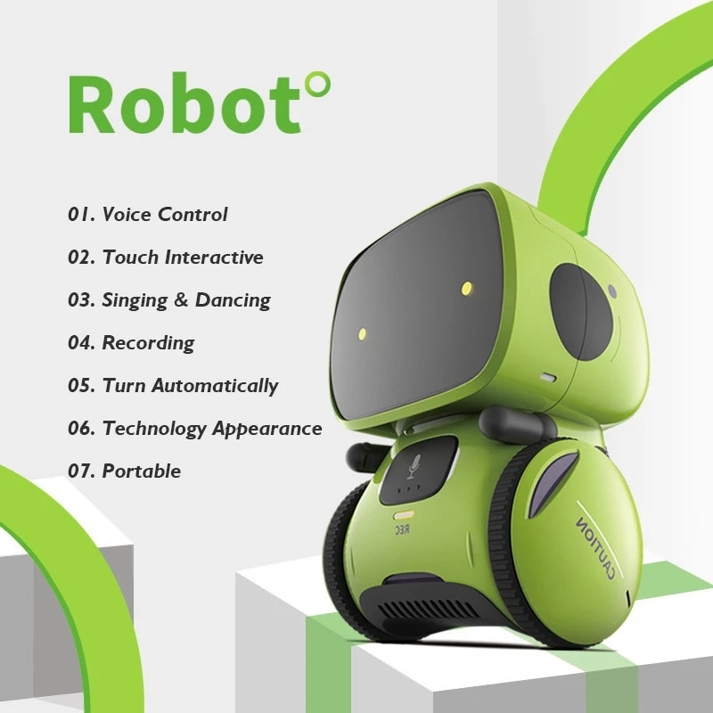 Robot emo Robot thông minh nhảy cảm biến Command giọng nói, hát, nhảy, lặp lại Đồ chơi robot cho trẻ