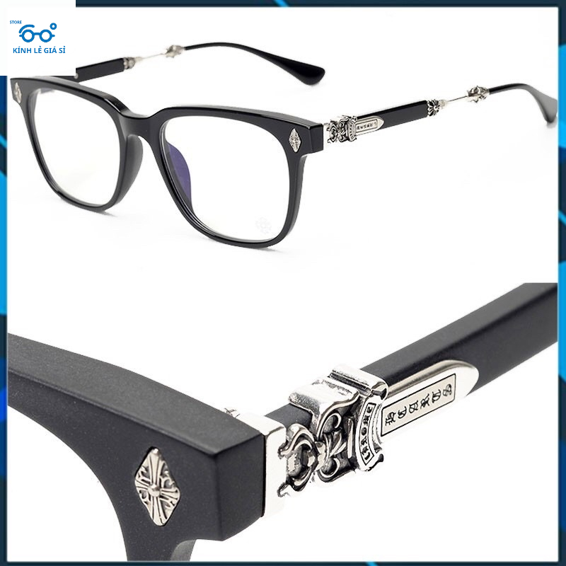 Gọng kính Chrome Heart Nam Nữ Cao Cấp 2272 gọng kính dáng vuông