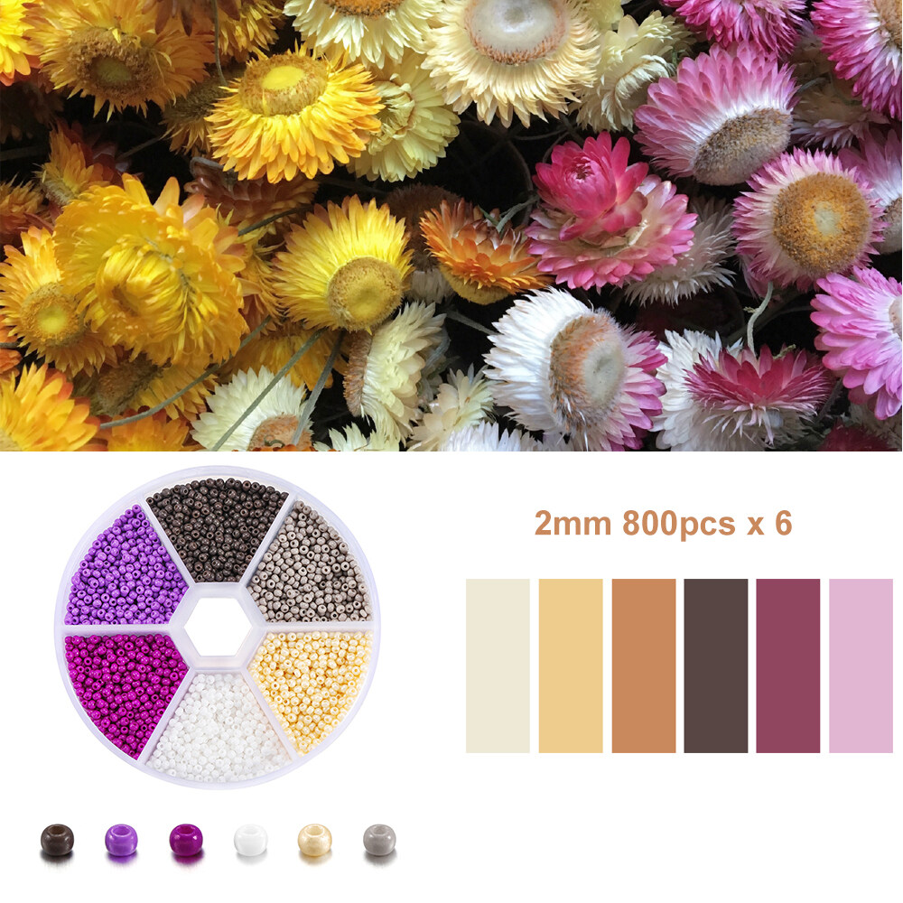 4800PCs/1 hộp 2mm Charm pha lê hạt Hạt Thủy Tinh Hạt Bộ hộp cho vòng tay tự làm bông tai vòng đeo ta