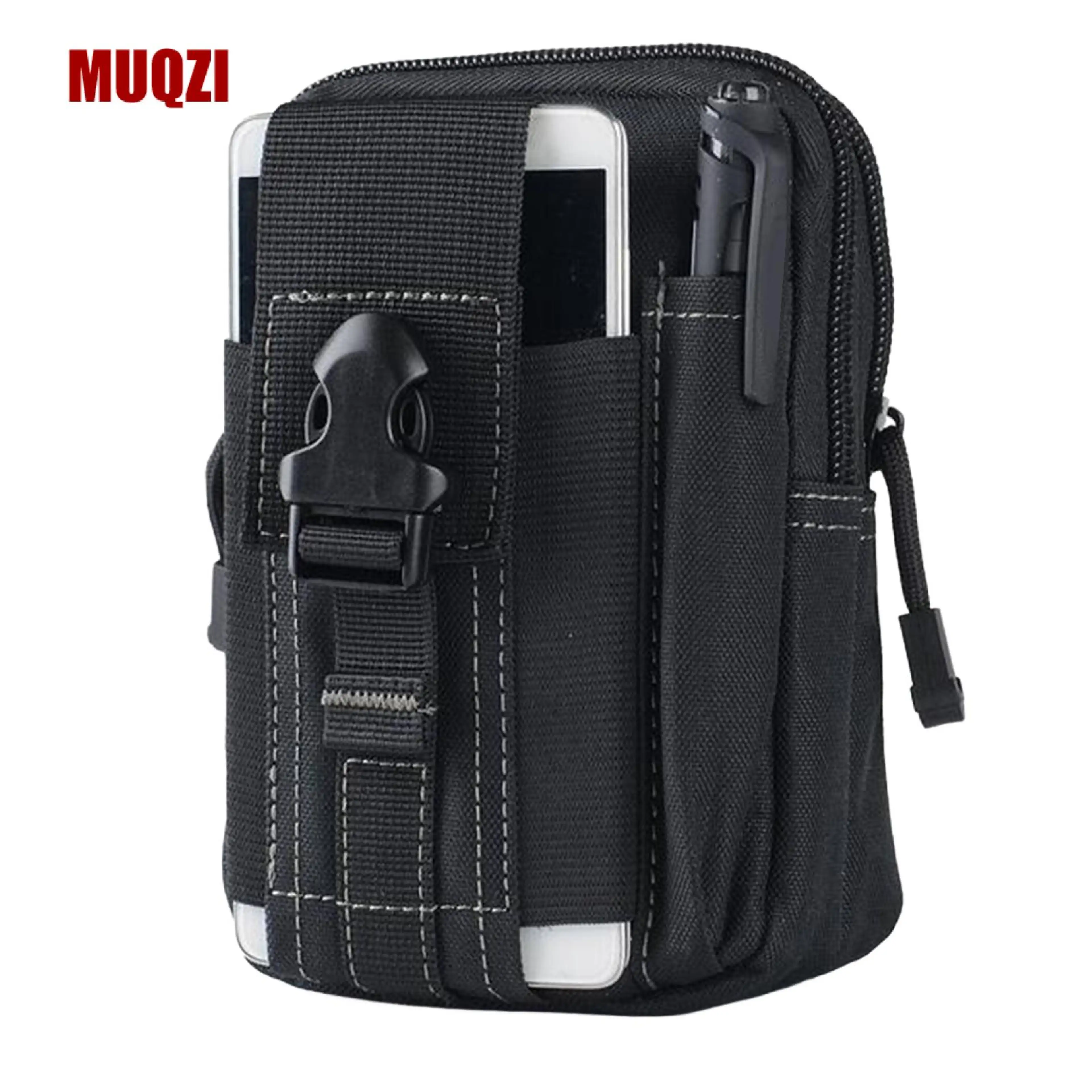 Durable Oxford Cloth Organizer Mobile Phone Bag Molle Waist Bag with Phone Holster – Universal Belt Pouch for Outdoor Hiking Camping Travel Adventure Gear Organizer