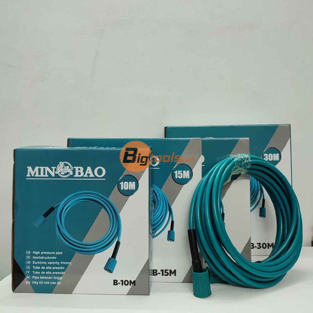 Dây xịt rửa xe 2 đầu răng 22mm thông dụng minbao chiều dài 10m/15m/20m/30m