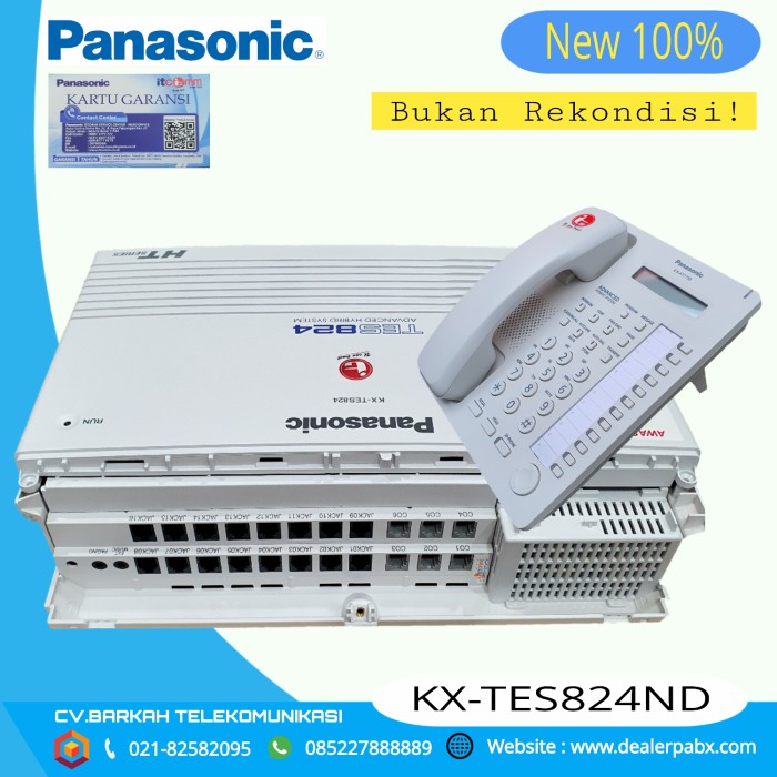 PABX PANASONIC KX-TES824ND KAP. 3 LINE 16 EXT GARANSI RESMI IT-COMM- Shelishop13 Giá 10,820,000 Đồng*Miễn phí vận chuyển