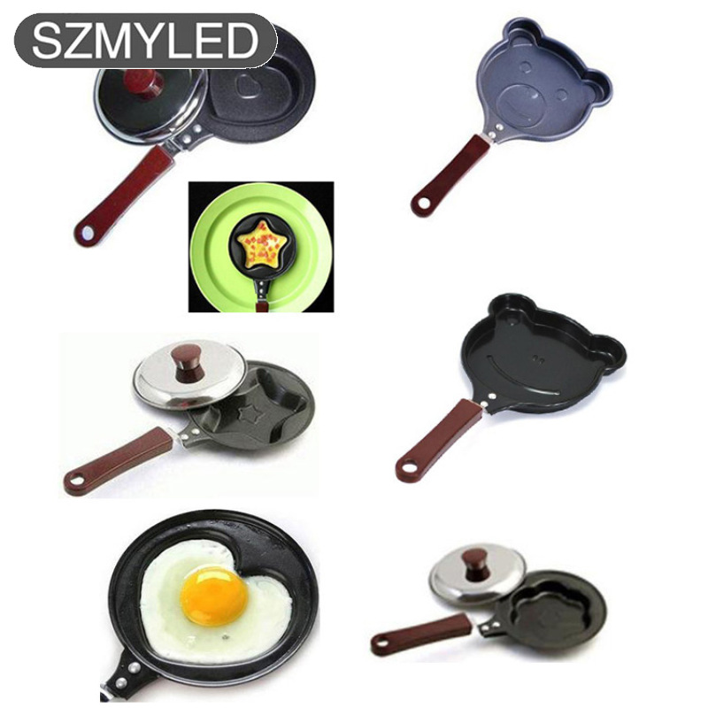 4pcs Breakfast Frying Pans Multipurpose Cartoon Rabbit Heart-shaped Five-pointed Star Non-stick Cooking Appliances