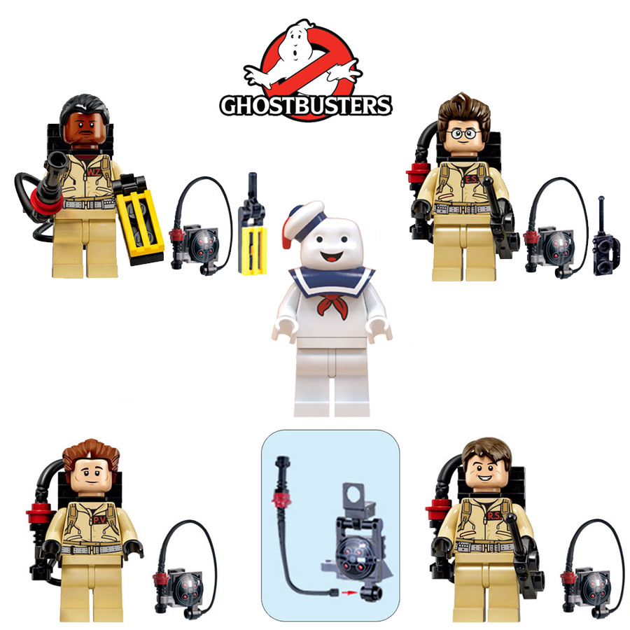 Ghostbusters Sách hướng dẫn học guitar căn bản Minifigures kẹo bông Ma hạt nhỏ đánh vần và chèn Túi đồ chơi