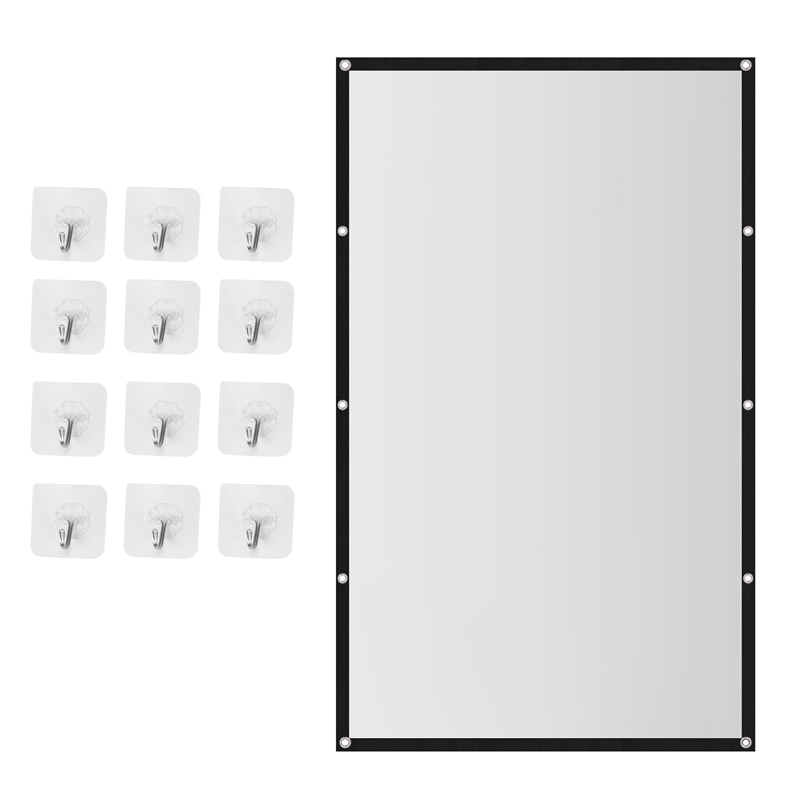 【Latest model】Projector Screen for Home Theater HD White Foldable Anti-Crease